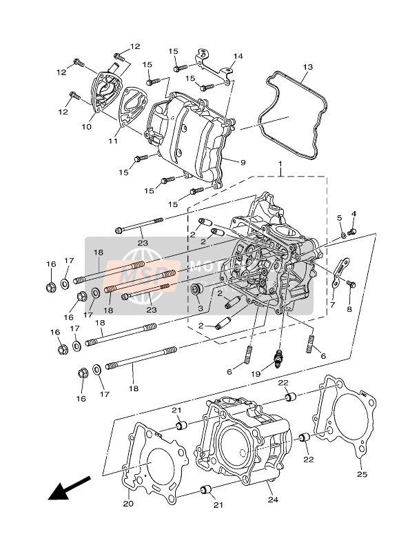 B74E11331000, Guide,  Soup D'Adm, Yamaha, 0